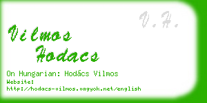 vilmos hodacs business card